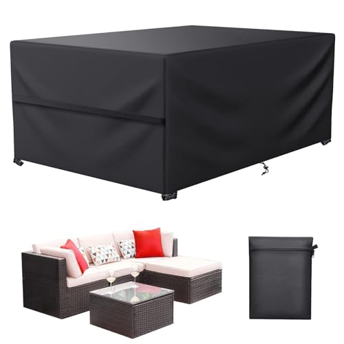 LCGOD Funda Muebles de jardín Impermeable, Funda Mesa Exterior para sofá Cubierta de Muebles de Resistente Al Viento, Resistente 600D Oxford (150 X 90 X 75 cm)