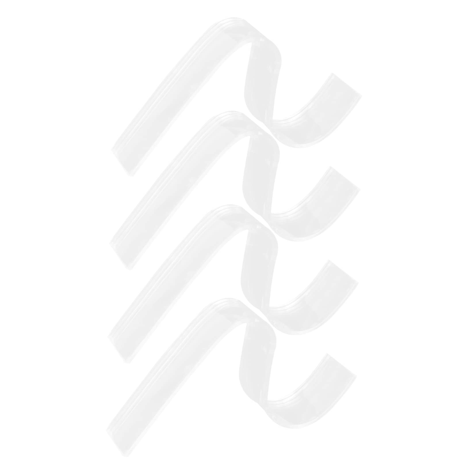 Amosfun 4pcs Acrylic Martial Arts Belt Display Rack Belt Storage Holder for Shop Championship Belt St