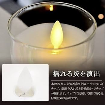 Amazon.co.jp : ろうそく キャンドルライト led 3本セット 蝋製 本物の