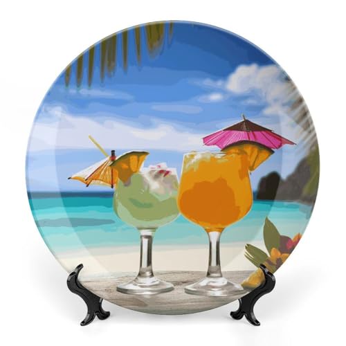 Plato decorativo de porcelana Bone China 7 pulgadas miniatura 1