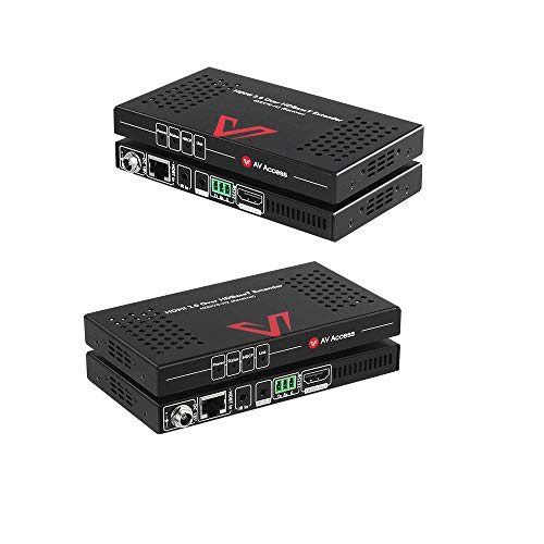 AV Access 4K HDMI Extender (HDBaseT) bis 70m, Ultra HD 4K60Hz mit HDR10 und 3D Effekt, EDID Verwaltung, HDCP 2.2, HDMI 2.0, 2-Wege PoE, IR und RS232,