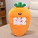 Zfwlkj Peluche Nuovo 8pcs Peluche Palline Animali Giocattolo Morbido Imbottito Mini Animale Frutta Banana Carota Fragola Piccola Palle Cuscino per Bambini (Color : Carrot)