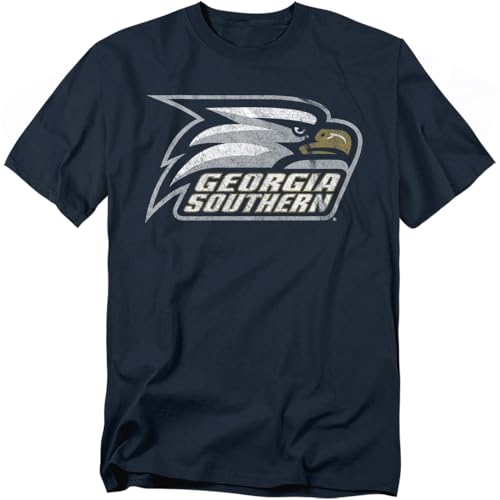 Georgia Southern University Official Distressed Primary Logo Unisex Adult T Shirt Georgia Southern University 2X-Large