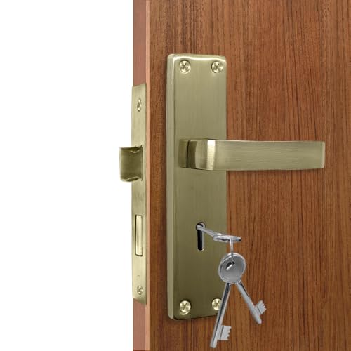Image of VOLO Security Mortise Lock Handle Set, Door Lock, Complete with Lock,8 inch /200mm, Antique Finish, for Door Hardware.