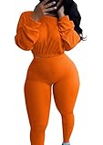 Annystore Women Solid Color Two Piece Tracksuit Set Ribbed Crop Tops Skinny Long Pants Bodycon Sweat