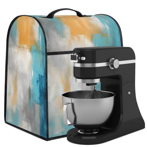 Coffee Maker Cover Abstract Oil Painting Kitchen Appliance Covers Small Appliance Covers Blender Cover Juicer Cover Dust Covers for Kitchen Appliances with Top Handle and Pockets,Washable,B215