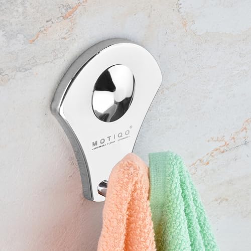 Image of Stainless Steel Robe Hook for Hanging Clothes, Cloth-Towel Hanger, Robe Hooks for Bathroom, Bathroom Accessories (Royal- Set-2)