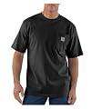 Carhartt Men's K87 Workwear Short Sleeve T-Shirt (Regular and Big & Tall Sizes), Black, Large