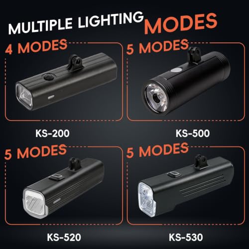 LONLEEYU Super Bright 1000 Lumen LED Bike Light, 4800 mAh USB-C Rechargeable Bike Front Light with 11H Runtime, 5 Modes,Quick Release Mount, Waterproof for Road, Mountain, Commuter Bicycles — view 6