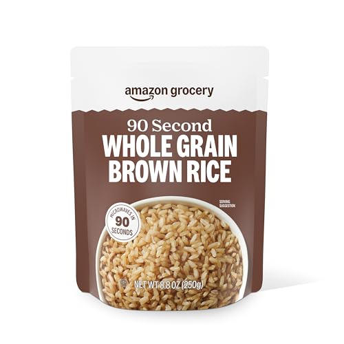 Image of Amazon Grocery, 90 Second Whole Grain Brown Rice, 8.8 Oz