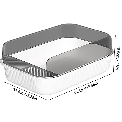 areia para gatos fechada | Vaso sanitário para gatos semi-fechado - areia segura e com odor, areia r