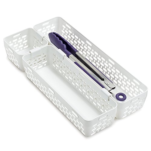 YouCopia LinkedBin Drawer Organizer, Combo, White, 3 Piece Set