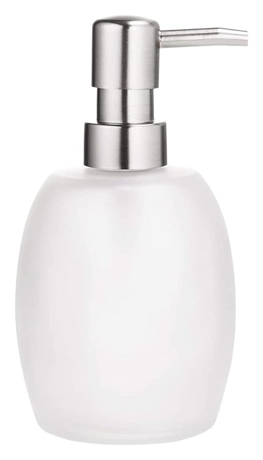 WDSOPK Bathroom accessories Soap Dispenser Bottle with Pump Lotion Soap Dispenser Bottle 14.2 Oz Glass Lotion Soap Dispenser Oval Soap Dispenser Home & Kitchen
