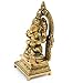 Aakrati Lord Ganesha Sitting Statue On A Throne of Brass Brown