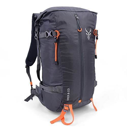 Foto von DEER & CO. AKTIV Wanderrucksack 25L - 30L für Herren und Damen| leichter Rolltop Rucksack wasserdicht, Skirucksack, Trekkingrucksack zum Wandern, Skifahren, Reisen, Camping