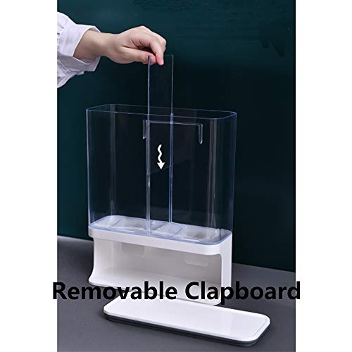 Wall Mounted Dry Food Dispenser - 2-Grid Storage Kitchen Food Dry Food Dispenser, Wall Mount Dispenser for Candy Granola Nuts Beans Not for Oatmeal (3000ML) - Thumbnail 5
