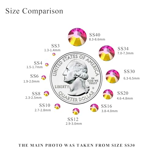 Image of Flatback Crystal Rhinestones Round Gems for Nail Art and Craft Clothes Glue Fix, Gold Rose (1.5-1.7mm) SS4 /1440PCS