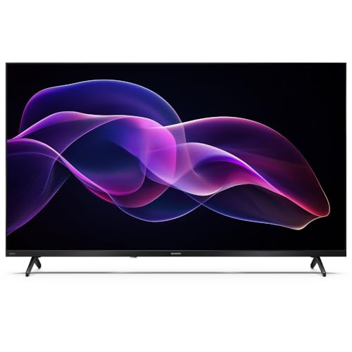 SHARP 40HF3265E - 40 Zoll QLED Full HD Smart TV, Google TV Fernseher mit Triple Tuner DVB-T2/C/S2, HDR10, Google Assistant Sprachsteuerung, Bluetooth, WLAN, Frameless Design (101 cm)