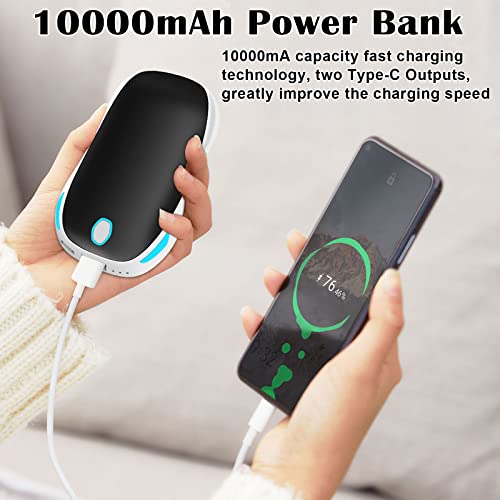 Hand Warmers Rechargeable - 10000Mah Split-Magnetic 2 Pack Electric Reusable Hand Warmer, Power Bank, 3 Temperature Levels, Portable Pocket Heater For Outdoors, Golf, Raynauds, Women, Men #TOP5