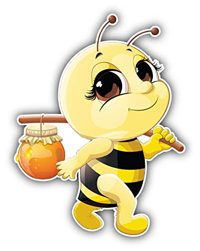 Magnet Funny Bee Honey Window Truck Car Vinyl Flexible Magnet Magnetic Bumper Sticker 4'' x 5''