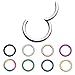 Produktbild Treuheld® | 1,2mm x 8mm Segment Clicker Piercing Ring aus Chirurgenstahl | Schwarz | als Lippenpiercing, Septum Nasenring, Ohr, Bauchnabelpiercing