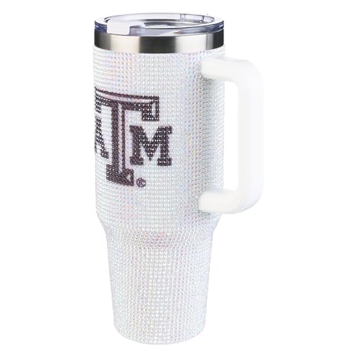 Image of The Memory Company Officially Licensed 40oz White Bling Game Day Tumbler, Texas A&M University