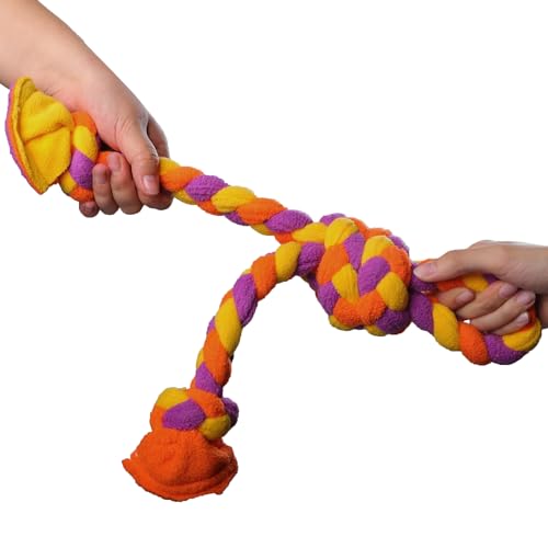 Tall Tails G.O.A.T. Greatest of All Toys Braided Soft Tug Toy for Dogs