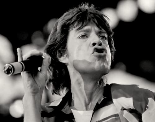 Photographie de Mick Jagger 20x25 cm portrait concert live des Rolling Stones