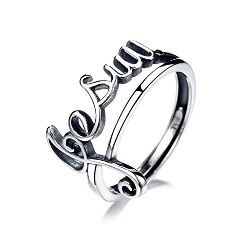 Bague réglable en argent 925 note de musique fantaisie femme
