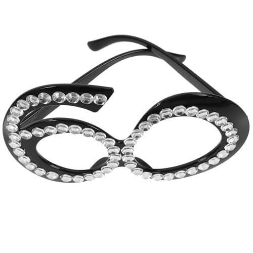Cabilock Gafas 60 Cumpleaños de Plástico Ligero Tamaño Único Accesorio Decorativo Reutilizable para Fiestas y Fotos de Aniversario