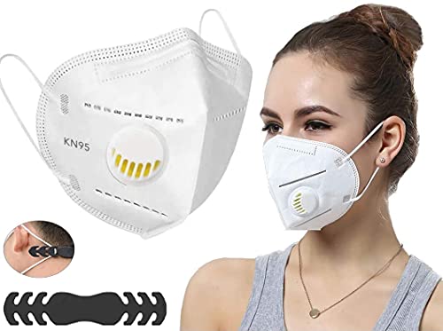 Aiwode KN95 Face Mask with Filter 5 Masks of Pack With Extender Strap. خمس كمامات بفلتر مع مشبك