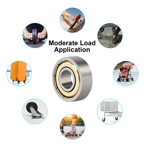 608 Zz Ball Bearings, Skate Bearings Double Shielded Miniature Ball Bearings For Skateboards, Inline Skates, Scooters Abec 7 Bearing (8Mm X 22Mm X 7Mm) 4Pcs #TOP4