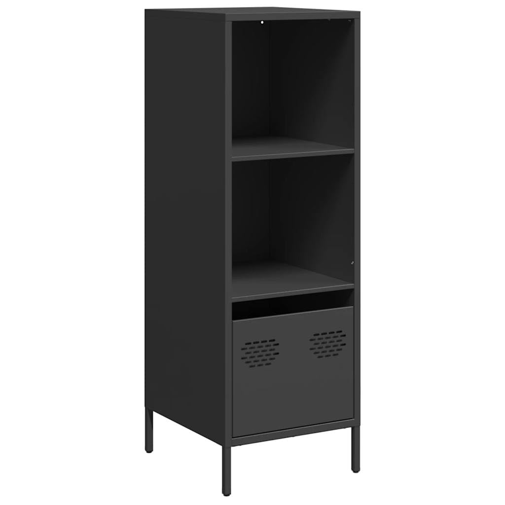 Möbel Wohnaccessoire Highboard Schwarz 35x39x103.5cm Stahlmöbel