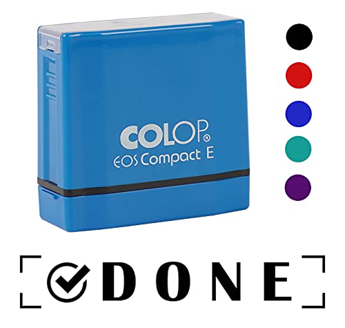 Printtoo Done Self Inking Rubber Stamp Pre-Inked Office Stamp- Home Office Business Stationery, Black- 42 x 9 mm - Image 2