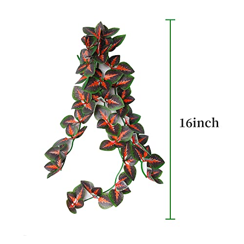 Image of 40cm /16in Aquarium Decorations Plants Artificial Fake Plastic Water Grass Plants for Fish Tank Aquarium Decor Artificial Hanging Plants