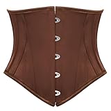 SCARLET DARKNESS Ceinture corset vintage à lacets pour femme style steampunk médiéval large ceinture, marron, 36