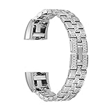TreasureMax for Fitbit Charge 2 Bands, Stainless Steel Replacement Accessory Bracelet Band,Large,Small,Metal Bands for Fitbit Charge 2/Charge 2 Bands/Fitbit Charge 2 Bands(No Tracker)