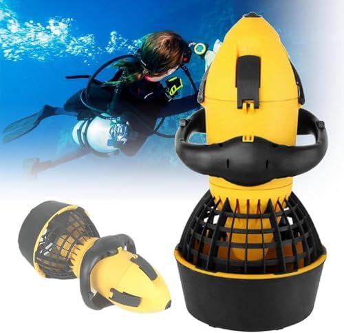 Underwater Sea Scooter - 500W Water Propulsion Device with Lithium Battery for Water Sports & Pool Fun - Yellow Submersible Water Propeller