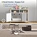 37.5 Inch Modern Wooden Litter Box Enclosure with Storage Rack, Multi-Functional Furniture-Style Litter Cabinet with Ventilation Hole/Side Entry, Fits Most Litter Boxes,for All Kinds of Cats