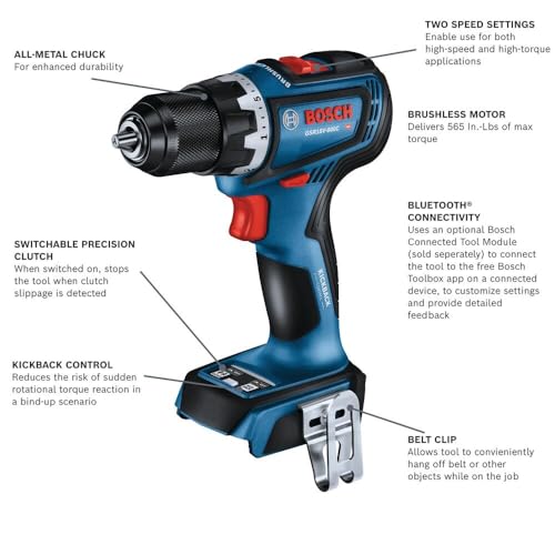Image of BOSCH GSR18V-800CN 18V Brushless Connected-Ready 1 /2 In. Drill /Driver (Bare Tool)