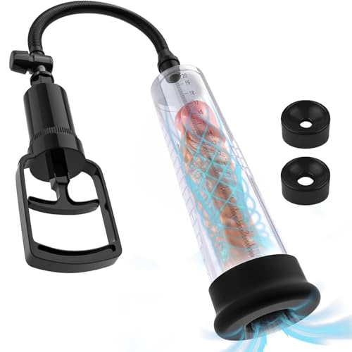 Penispumpe mit Zuggriff - 20cm Ø7cm - Potenzsteigerung Penisverlängerung Erektion Impotenzhilfe Penisvergrößerung Vakuumpumpe für Männer Potenz-Training