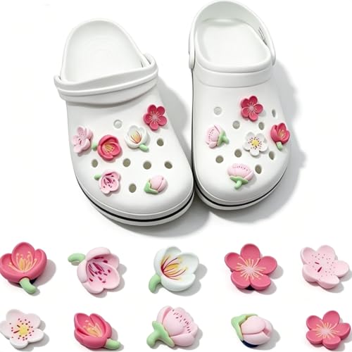 sddjqy Flower Shoe Charms Replacement Charms for Crocs Shoes Shoe Decoration Charms for Girls Women Clogs Sandals