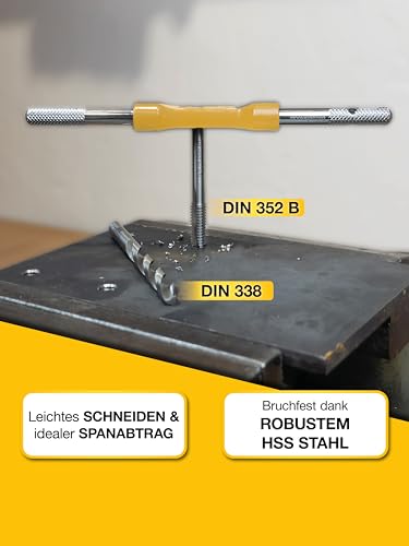 monkeystrong Gewindeschneider Set M3-M12, Gewindebohrer mit Kernlochbohrer