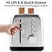 4 Slice Toaster, CUSIMAX Extra-Long Slots for Artisan Bread, Quick Glance Function, 9 Shade Settings, Bagel/Defrost/Cancel Functions, Removable Crumb Tray, Cool-Touch Stainless Steel Body