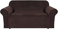 Vista 79 de H.VERSAILTEX Funda de terciopelo elástico para sillón, funda para sillón de 1 cojín para sala de estar, funda de muebles hecha de terciopelo grueso