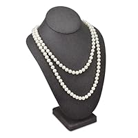 MOOCA 2 Pcs Large Necklace Chain Jewelry Display Holder Stand, Velvet Mannequin Bust, 11\" Height