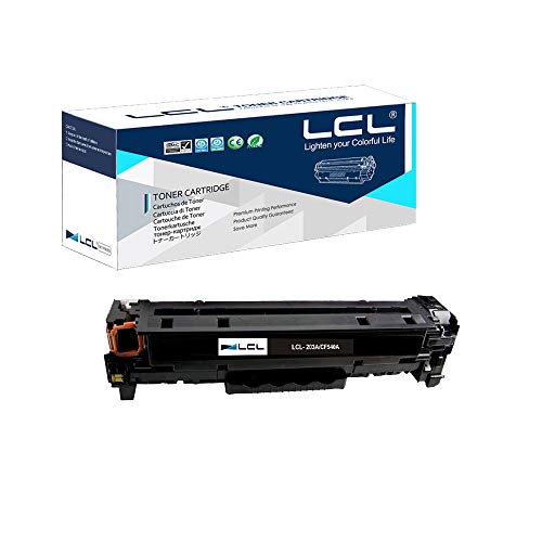 LCL Compatibele tonercartridge 202A 203A CF540A CF500A (1 zwart) vervanging voor HP Color Laserjet Pro M254dw / 254NW, Laser Jet Pro MFP M281dw / M281CDW / M281FDW / M280NW