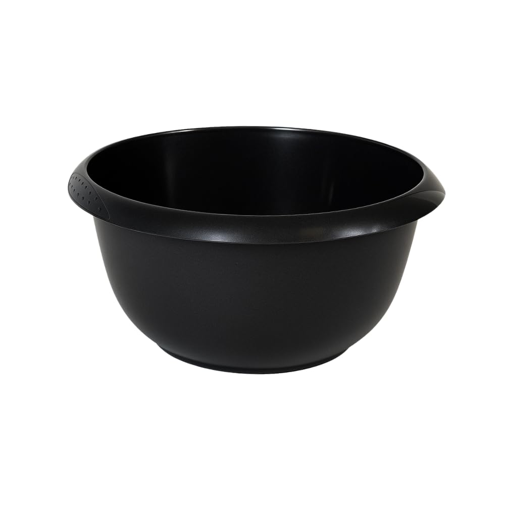 Amee Houseware 8 Litres Round Bowl For Kitchen — Strong Plastic Washing Bowl for Dishes, Veg or Soaking — Ideal for Dishwashing and Household Use (Graphite, Pack of 1)