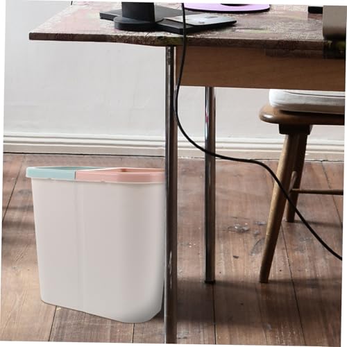 Caneca de basura rectangular color blanco Alipis miniatura 6