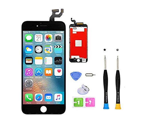 Premium Screen Replacement Compatible with iPhone 6S 4.7 inch Full Assembly -LCD Touch Digitizer Display Glass Assembly with Tools, Fit Compatible with iPhone 6S (Black)